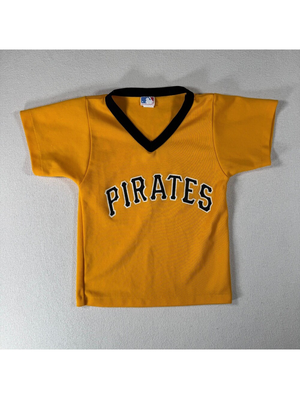 Vintage 80s Pittsburgh Pirates Yellow Baseball Jersey Shirt Youth M